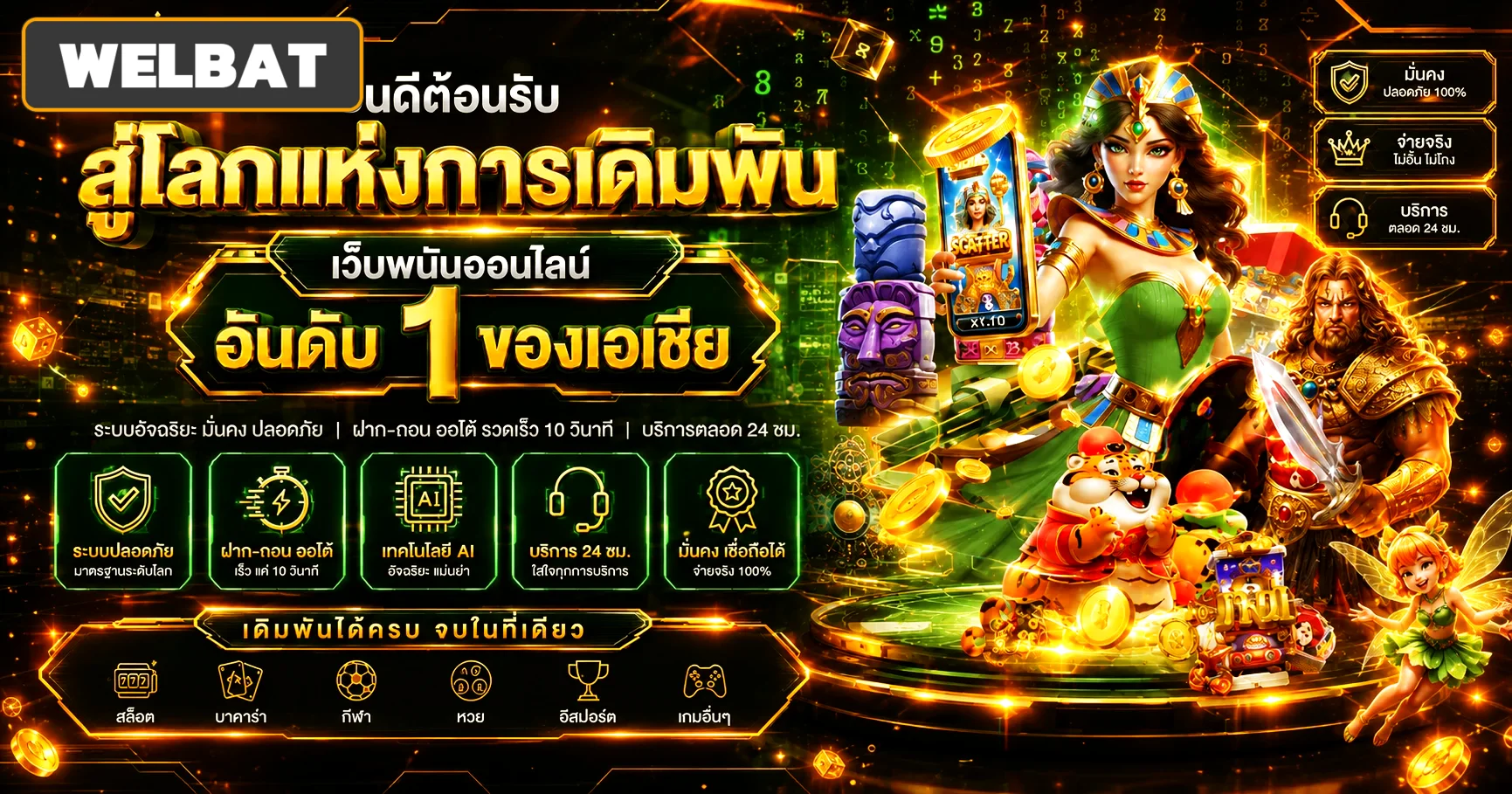 WELBAT บาคาร่าออนไลน์ เว็บตรง ฝากถอนออโต้ คู่มือมือใหม่ 2026